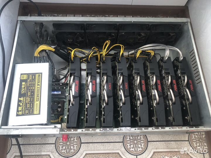 Майнинг ферма риг RX 580 8gb