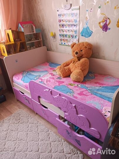 Детская кровать от 3 лет с бортиками