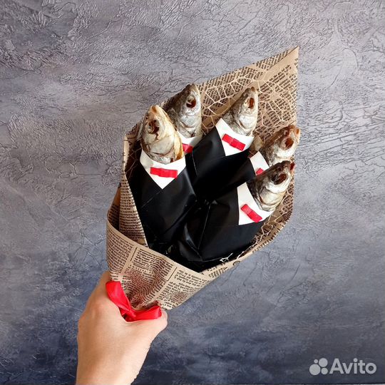 Мужской букет из рыбы воблы