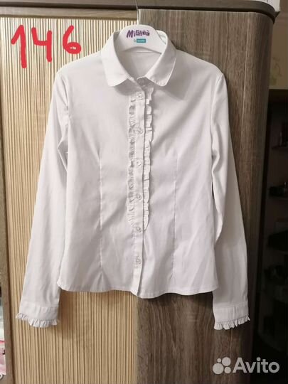 Блузка для девочки школьная 146-152