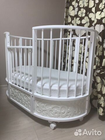 Детская кровать овальная с матрацем