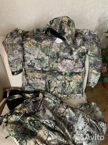 Костюм комуфляжный на флисе для охоты и рыбалки