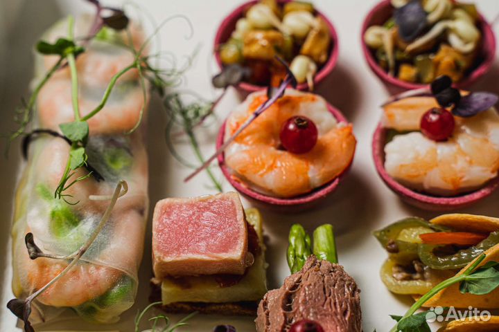 Закуски канапе для фуршета и кейтеринга