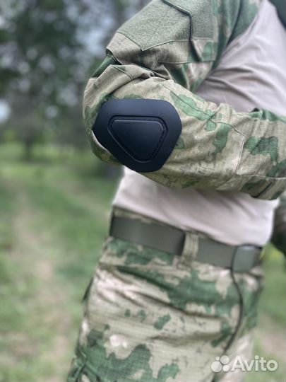 Костюм тактических военный мох / черный