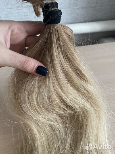 Волосы для наращивания 50 см блонд