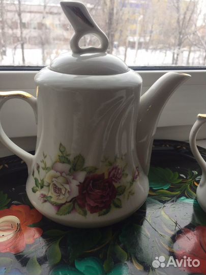 Набор чайной посуды, фарфоровый, б/у