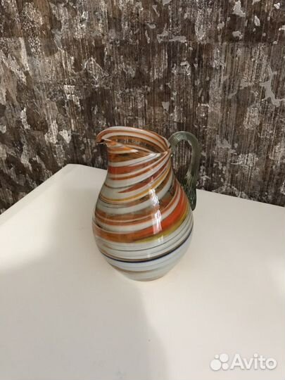 Кувшин из цветного стекла СССР