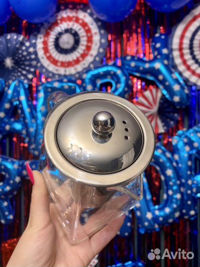 Чайник заварочный стеклянный новый 900 мл