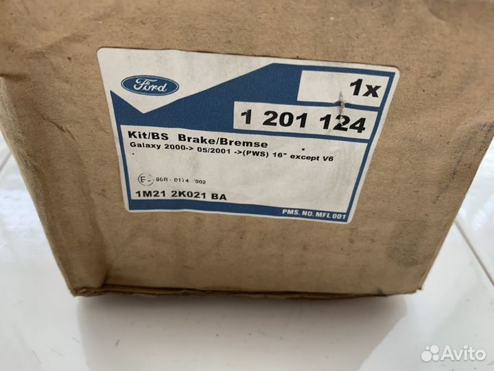 Колодки перед Ford Galaxy WGR VW Sharan оригинал