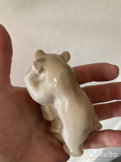 Фарфоровая статуэтка Медведь с контрабасом СССР