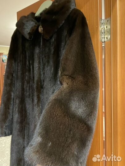 Шуба норковая с капюшоном 44 46