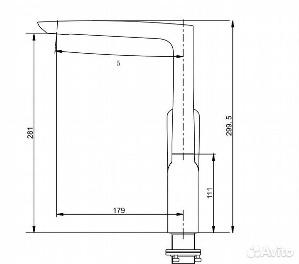 Смеситель для кухни Savol sk-h7001 Хром