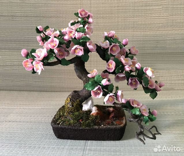 Дерево Бонсай хенд-мейд из холодного фарфора