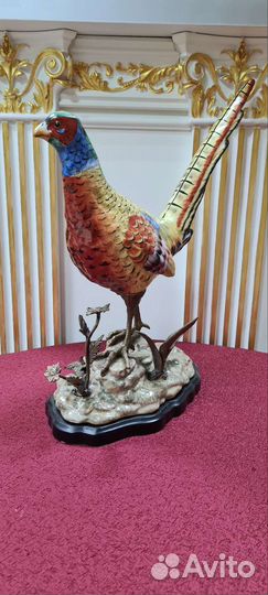 Фигурка ''фазан''. Фарфор, бронза