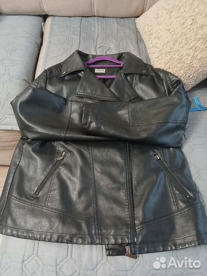 Куртка кожаная женская 54 56