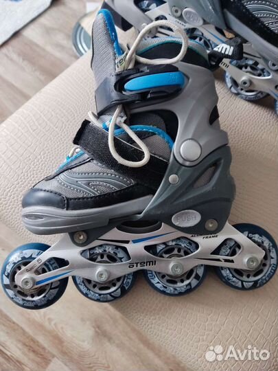 Роликовые коньки раздвижные 27-30 р. + защита