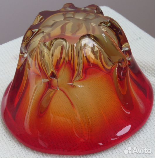 Ваза конфетница цветное стекло