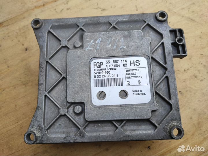 Эбу Z16XER 55567114 HS На Опель Астра Н Зафира Б