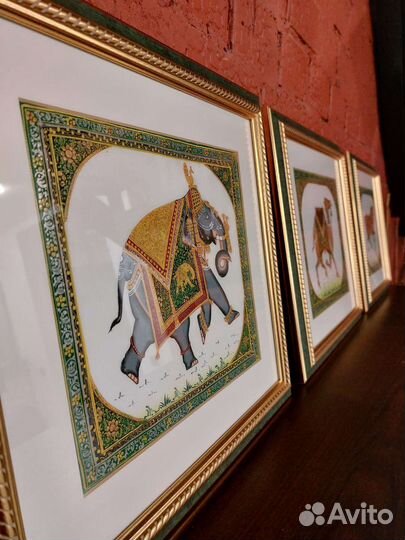 Индийские картины на шелке