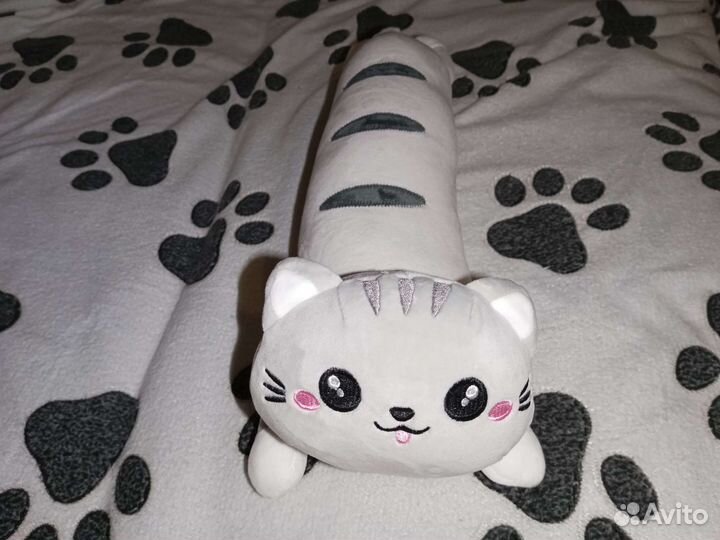Мягкая игрушка кошка серая