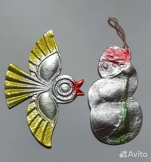 Елочные игрушки СССР картонаж