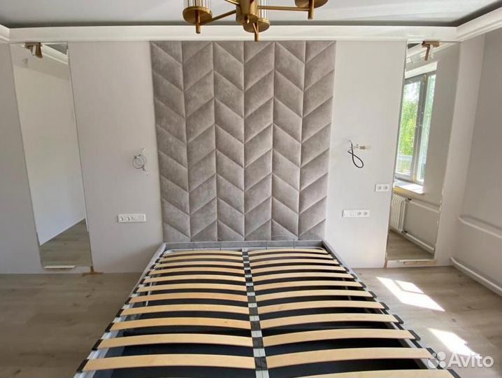 Мягкие стеновые панели и кровать