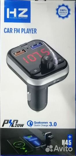 Трансмиттер Bluetooth модулятор зарядка 3А