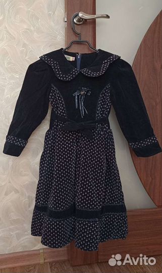 Платье велюровое для девочки