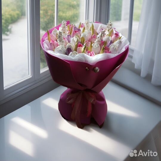 Букеты из зефира, птичье молоко, капкейки