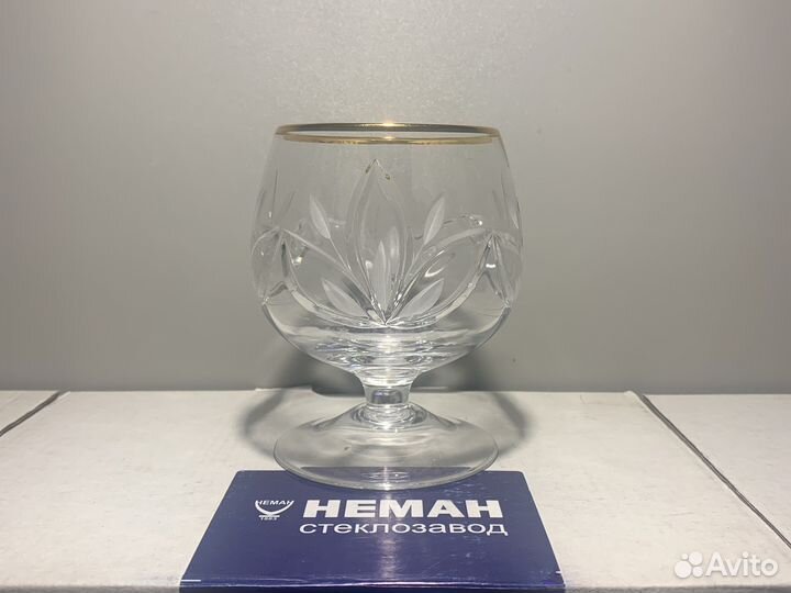 Хрустальные фужеры для коньяка. Коньячки. 3 шт