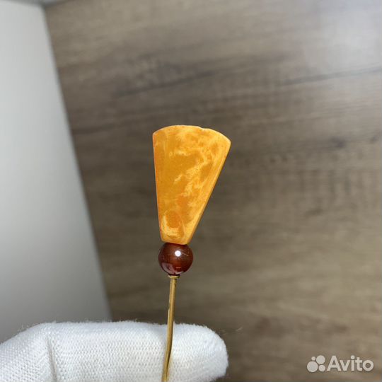 Винтажная Янтарная Заколка Для Волос Ретро
