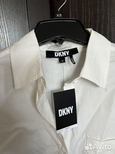 Рубашка dkny женская оверсайз, xs -m