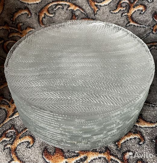 Тарелки прозрачное стекло Франция