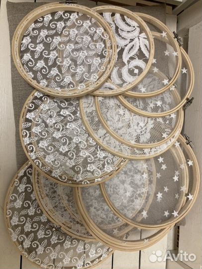 Пяльца с кружевами