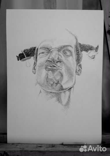 Портрет на бумаге loc dog