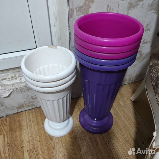 Вазон 8 шт для цветов, яркие