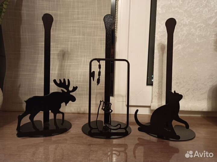 Держатель для бумажных полотенец черный 