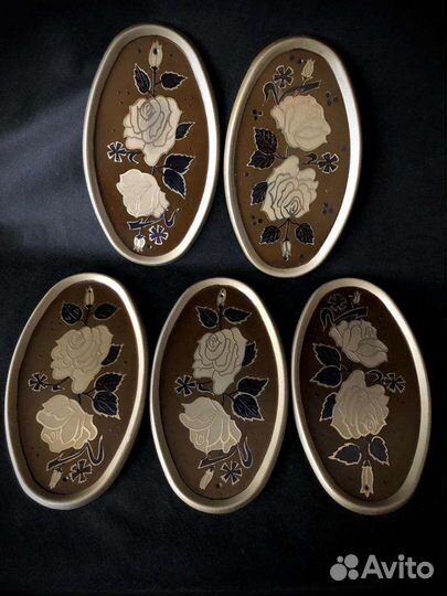 Гравюра «розы», металл, эпоха СССР