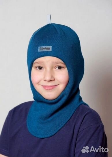 Демисезонная шапка шлем для мальчика