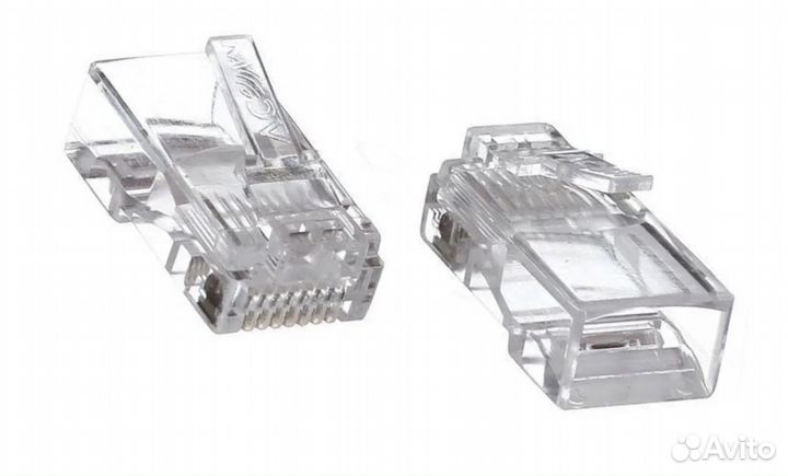 Коннектор vcom RJ 45 / 8P8C UTP категория 5 100 шт
