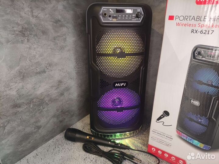 Портативная колонка с микрофоном гарантия