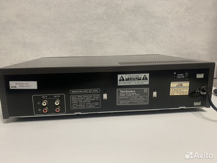 Кассетная дека technics RS-B66W
