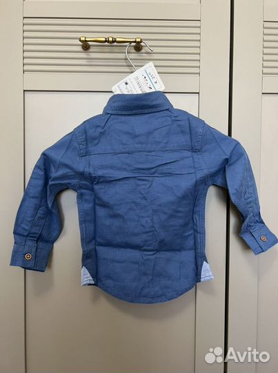 Рубашка новая 9-12 месяцев 1 год