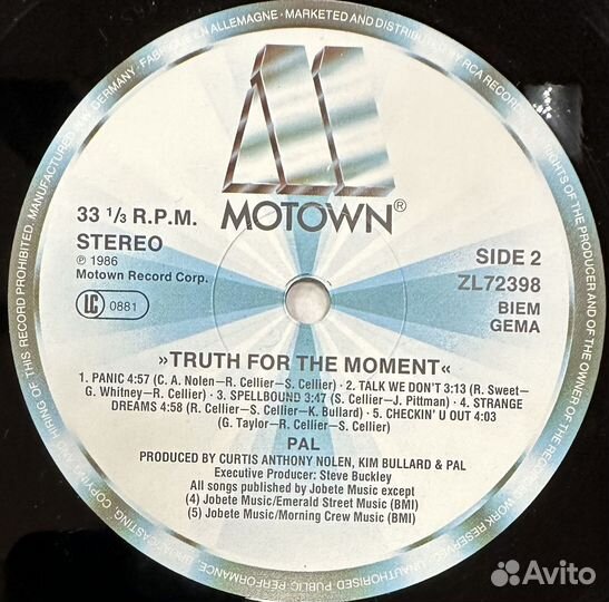 Pal–Truth For The Moment (Германия 1986г.)