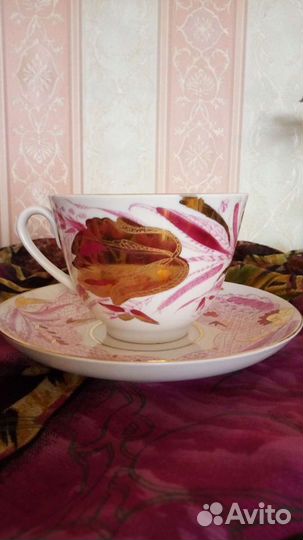 Винтажная редкая чайная пара лфз