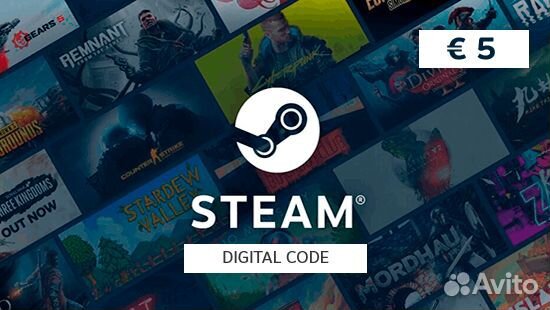 Пополнение Steam Европа Подарочные карты