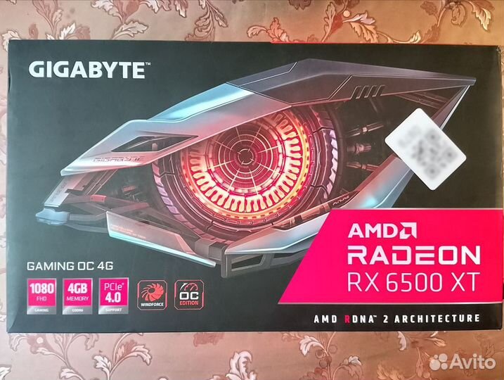 Новая Видеокарта gigabyte AMD Radeon RX 6500 XT