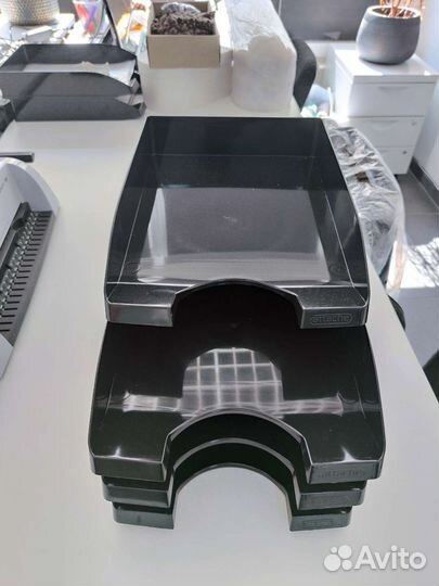 Лоток для бумаг горизонтальный Attache Line черный