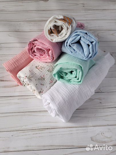 Муслиновая простыня на резинке