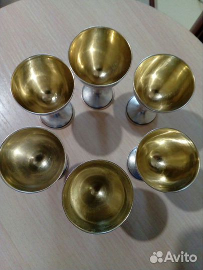 Набор рюмок СССР, мельхиор